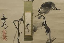 谷文晁 筆 柳に鳥図 紙本水墨 谷文晁 たに ぶんちょう 宝暦13年9月9日 1763年10月15日 天保11年12月14日 1841年1月6日 は 江戸時代後期の日本の画家 諱は正安 はじめ号は文朝 師陵 後に文晁とし字も兼ねた 通称は文五郎または直右衛門 別号には写山楼