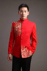 Modern Cheongsam Top Vestido Oriental Traditional Groom Qipao Red Embroidery Chinese Clothe Chinese Clothing Chinese Clothing Traditional Chinese Wedding Dress