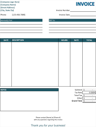 12 free service invoice templates word excel