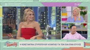 Ο δικηγόρος του σπυρόπουλου απαγορεύει ρητά οποιαδήποτε αναφορά στον ηθοποιό. H Kwnstantina Spyropoyloy Apantaei Gia To Ean Einai Egkyos Soy Koy Family 06 03 2021 Youtube