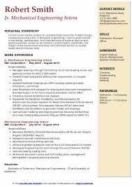 Check spelling or type a new query. Mechanical Engineering Intern Resume Samples Qwikresume