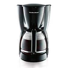 It's never been easier to make a pot of coffee than with this stainless steel coffee maker. Hamilton Beach 12 Cup Black Drip Coffee Maker With Glass Carafe 49316r The Home Depot