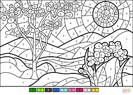 Use your nature art box to create art with natural materials! 76 Spring Coloring By Number Pages For Kids