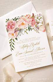 Blush Floral Wedding Invitation Boho Chic Wedding Invites Etsy In 2021 Floral Wedding Invitations Wedding Invitations Boho Chic Wedding Invitations
