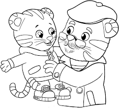 Download this adorable dog printable to delight your child. Daniel Tiger And Grandpa Coloring Page Daniel Tiger Daniel Tiger S Neighborhood Coloring Pages