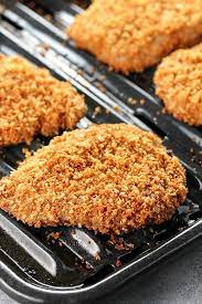 It's a good idea to have some of these tucked away in your freezer for a quick this recipe for thin sliced pork chops has a basic seasoning, are pan seared and are topped with an easy pan sauce. Crispy Baked Breaded Pork Chops Yummy Healthy Easy