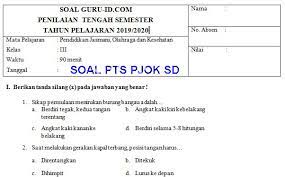 Adapun pembahasan pada materi pelajaran yang tercakup pada soal ini terdiri dari 5 bab, yaitu : Kumpulan Soal Pjok Kurikulum 2013 Kelas 1 6 Edisi 2019 Info Pendidikan Terbaru