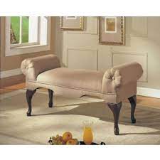 Rolled Arm Bench Seat Microfiber Lounge Sofa Vintage Furniture Elegant Couch Furniture Loveseat Furniture Upholstered Bench