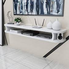 Wall Mounted Tv Cabinet Wifi Router Set Top Box Dvd Player Small Speaker Projector Shelf Floating She In 2020 Floating Shelves Wall Mounted Tv Cabinet Tv Stand Shelves