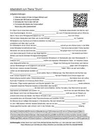 Arbeitsblatt Mit Luckentext Zum Thema Sturm Arbeitsblatter Sturm Arbeitsblatter Grundschule