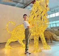 3D Lion Motif Light Customized LED Light Desert Animal Lighting for  Festival Ornament Outdoor Waterproof Lights