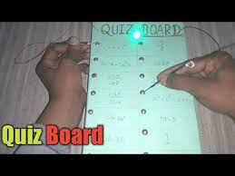 This project shows how to construct a sturdy electric quiz board that students will love using.it employs 20 color pictures of a subject area to be matched with the names by completing an electrical circuit. Quiz Board Cheapest Science Project Youtube