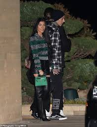 Travis barker marked kourtney kardashian's 42nd birthday milestone with a racy slew of photographs on instagram over the celeb obsessed? Kourtney Kardashian Explores Her Edgy Side For Date With Rocker Beau Travis Barker Daily Mail Online