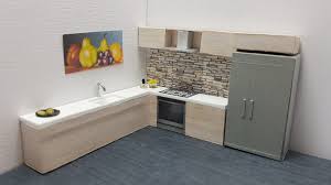 Las cocinas rústicas tienen la mágica capacidad de transportarnos a otro tiempo y lugar. Cocina En L A Escala 1 50 40 Muebles Para Maquetas Maquetas De Cocina Casa Moderna De Munecas