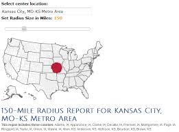 Adjust the size of the circle using the drop down box and select your location by typing in the box. About The Big Radius Tool Statsamerica