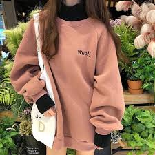 Korean Girl With Oversized Hoodie Girls ...
