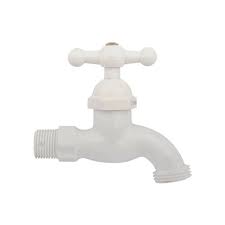 LLAVE DE JARDIN PLASTICA BLANCA 1901-15