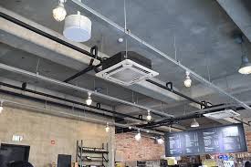 Black painted ceiling vs white in michigan basements painted basement ceilings love and marriage how to paint an unfinished basement ceiling semigloss design painting our exposed floor joist basement ceiling effie row. Exposed Ceilings Vs Suspended Ceilings How Do They Compare