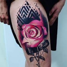 Skull rose tattoo on foot supremely done with black shaded waves. How To Choose The Best Rose Thigh Tattoo For You Body Tattoo Art