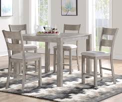 Stratford Hayden Gray Counter Height 5 Piece Dining Set Big Lots Dining Room Sets Grey Dining Tables Tall Dining Room Table
