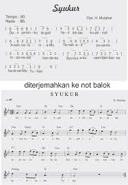 Penggalan makna lagu tentang tempat. Not Angka Ke Not Balok Nada Bb Seputar Musik