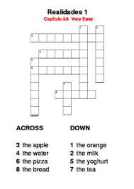 Here you can find easy crossword puzzles for children and students in elementary and middle school. Realidades 2 Capitulo 3a Answer Key 99 Degree