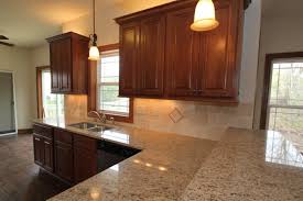 maplewood kitchen with raised snack bar
