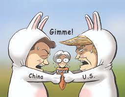 State media releases cartoon ridiculing 'super powers' china who wasn't reacting much, now has responded with a cartoon on the last day of the conference. 2020 06 02 Cartoon