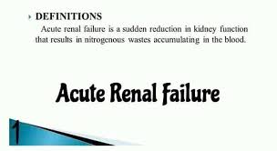 Occurring over hrs or days) that results in derangements of fluid and electrolyte what does kidney disease cause n inability in the kidneys to do? Kmtc Alumni Acute Renal Failure For More Like Follow Facebook