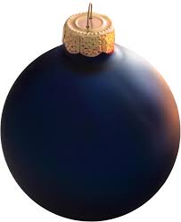 A strand of gold thread makes it easy to hang this fantastic keepsake. Midnight Blue Glass Ball Christmas Ornament