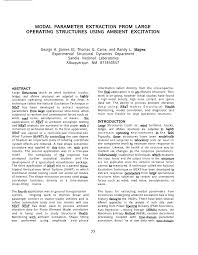 55,629 likes · 353 talking about this. Pdf Modal Parameter Extraction From Large Operating Structures Using Ambient Excitation