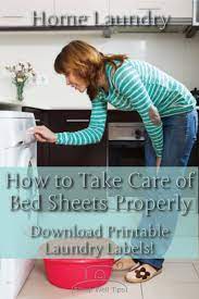 Home Laundry How To Take Care Of Bed Sheets Properly Download Printable Laundry Labels Bed Sheets Wash Bed Sheets Fold Bed Sheets