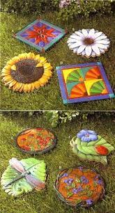 Pin By Lori Wilson On In The Garden Painted Stepping Stones Stepping Stones Painted Pavers