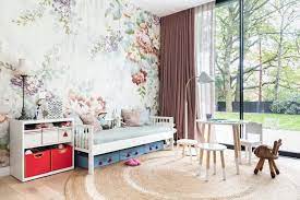 For babies and toddlers, the motif might be a starry sky or a magical galaxy, for. Flower Wallpaper For A Kids Room Petit Small