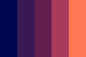 Sunset color palette created by colorhex that consists #3b5998,#8b9dc3,#dfe3ee,#f7f7f7,#ffffff colors. Cool Sunset Color Palette