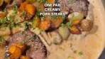 One Pan Creamy Pork Steaks Recipe