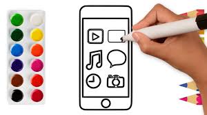 Pikbest has 55702 mobile phone coloring page design images templates for free download. Touch Screen Mobile Phone Coloring Pages For Kids Colouring Page Children Toddlers Drawing Picture Youtube