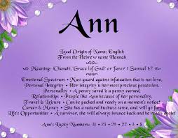 All About Ann Name Names With Meaning Gods Favor Names