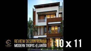Truoba creates modern house designs with open floor plan and contemporary aesthetics. Desain Rumah Style Modern Tropis Milik Bapak Charles Dengan Lebar 10m Dan Panjang 11m Max Houzez