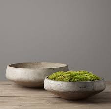Objects Rh Concrete Bowl Moss Decor Moss Planter