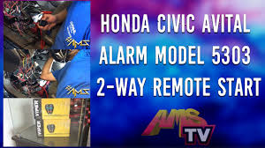 Once programmed, you will be able to use the remote. Honda Civic Avital Alarm Model 5303 2 Way Remote Start Project 87 Youtube