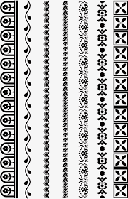 vector decorative border lines line design pattern band tattoo designs mandala design art