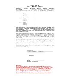 Contoh surat mandat dari sekolah. Contoh Surat Mandat Musprovlub Fpti 2018