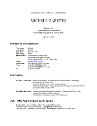 Italian last names with di. Curriculum Vitae Et Studiorum