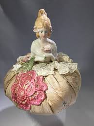 Standing 7 3 4 Tall This Antique Porcelain Half Doll Pin Cushion Doll Is The Perfect Gift For Mothers Half Dolls Porcelain Dolls Value Porcelain Doll Makeup