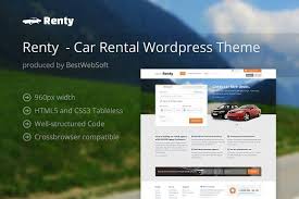 Renty Car Rental Wordpress Theme Car Rental Wordpress Theme Ecommerce Themes