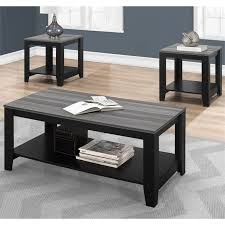 | skip to page navigation. Monarch 3 Piece Contemporary Wooden Coffee Table Set In Black And Gray I 7992p