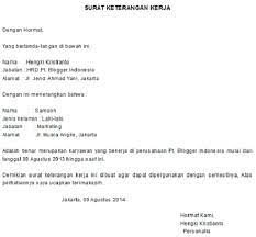Contoh surat pengunduran diri baik benar dan sopan berikut adalah contohnya. Contoh Surat Keterangan Kerja Dari Perusahaan Untuk Kpr Dan Umum