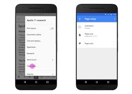 In the page setup box that appears, select a new page color by selecting the circular page color  icon. Google Workspace Updates Page Setup And Odf And Epub Support In The Google Docs Sheets And Slides Android Apps