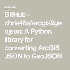 Github Chris48s Arcgis2geojson A Python Library For Converting Arcgis Json To Geojson Github Python Coding